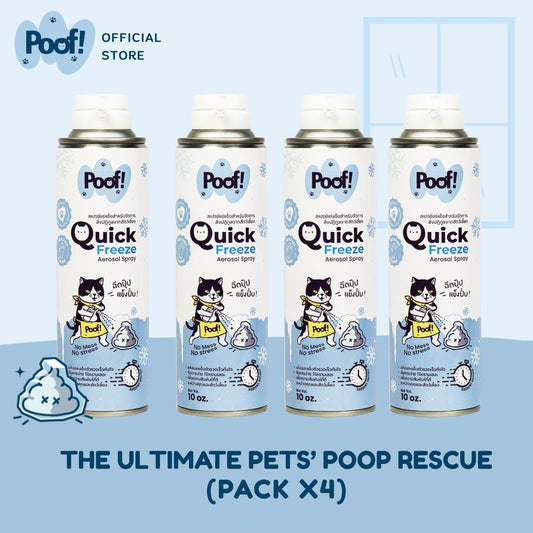Poof! Quick Freeze Aerosol Spray pack 4