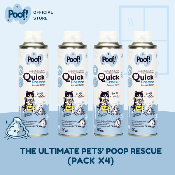 Poof! Quick Freeze Aerosol Spray pack 4